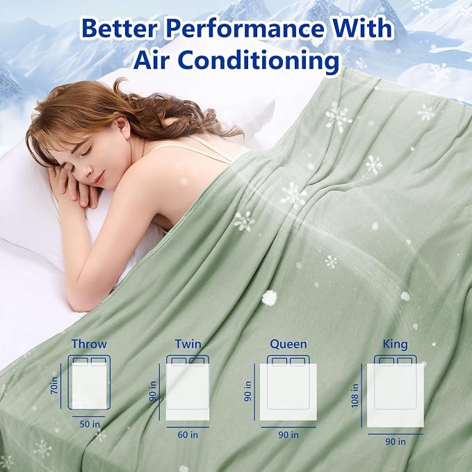 Topcee Cooling Blanket for Night Sweats Absorbs Heat to Keep Adults, Children - Image 7