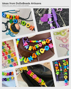 26 Pcs Cute Large Pink Letter Beads, 20mm Jumbo Square Acrylic Letter Beads - Image 3