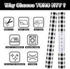 TORC Black White Buffalo Plaid HTV Vinyl 12 inch x 10 ft, Check Heat Transfer - Image 3