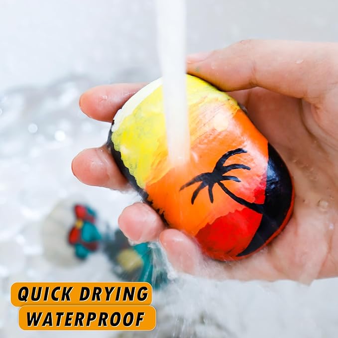 Orange Paint Markers, 3 Pack Oil-Based Waterproof Quick Dry Permanent Paint Pen - Image 5