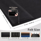 Black Fabric Sheet 72" X 36", 1.4mm Thick Large Soft Durable Flexible Craft - Image 2