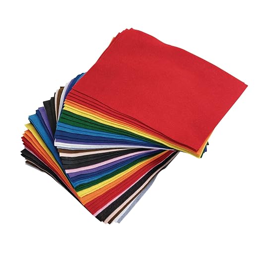 Colorations 100% Polyester Felt Sheets 9 inches x 12 inches, 13 colors by Colorations