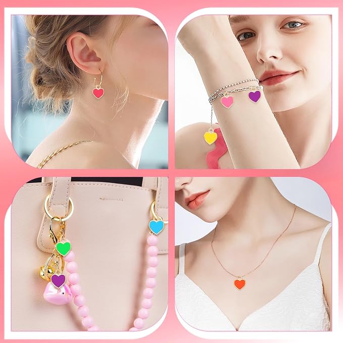 MARFOREVER 120 Pcs Heart Charms - Image 7