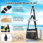 qiipii 1 Pack Beach Mesh Bag Shell Collecting Bag Beach Sand Toy Bags - Image 3