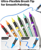 JusArt 72 Colors Acrylic Paint Markers - Image 3