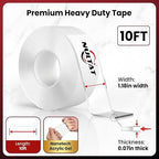 NULTAT Double Sided Tape Heavy Duty, Nano Reusable, Washable Double Stick Tape - Image 3