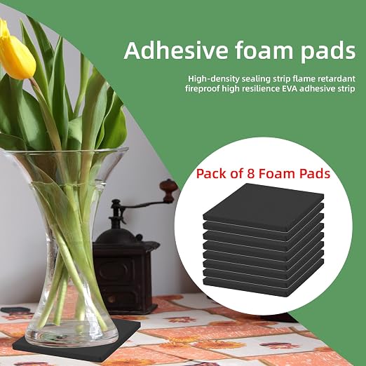 8Pcs Black EVA Foam Pad 4in x 4in x 1/4in High Density Closed Cell Foam Sheet - Image 7