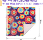 Tintnut Swirl Permanent Vinyl 8 Sheets 12"x10" Tie Dye Adhesive Vinyl | - Image 2