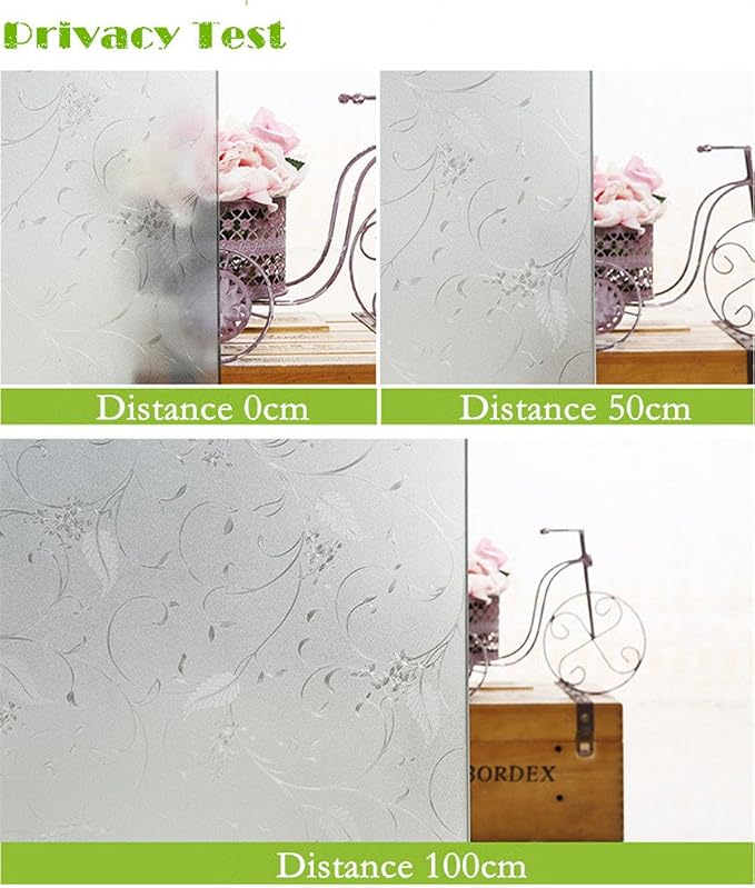 Niviy Window Privacy Film Static Cling Non-Adhesive Window Film Frosted Glass - Image 6