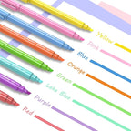 AECHY 8PCS Curve Highlighter Pen Set, Dual Tip Marker Pens - Image 4