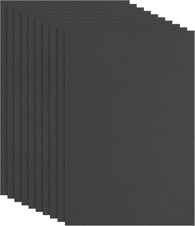 PATIKIL EVA Foam Sheet 10Pcs 12x8 Inch 2mm Thick Black | Easy Cutting EVA Foam by PATIKIL