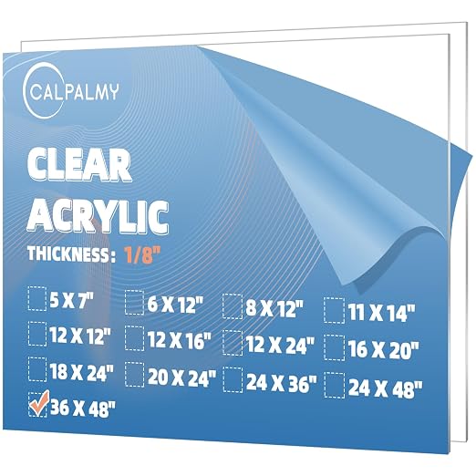 CALPALMY 1/8" Thick Clear Large Acrylic Sheets by CalPalmy