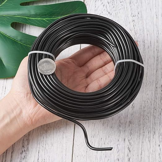 Fashewelry 65.6 Feet 3.5mm Aluminum Wire Black Bendable Metal Craft Wire - Image 7