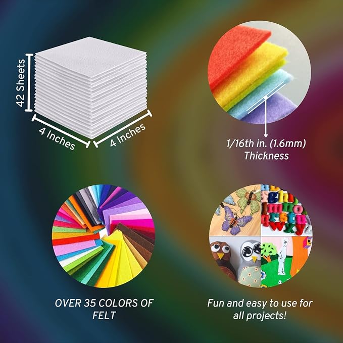 FabricLA Acrylic Felt Sheets for Crafts - Image 3