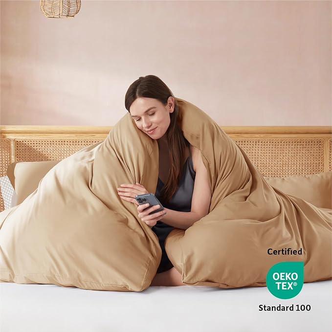 Nestl Mocha Brown California King Duvet Cover Sets - Image 3
