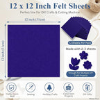 12" x 12" Felt Sheets for Crafts, 2mm Stiff Felt Fabric, Polyester Felt Squares - Image 3