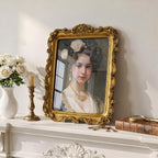 Cuspin 8x10 Gold Vintage Picture Frame, Ornate Floral Resin Photo Frame - Image 3