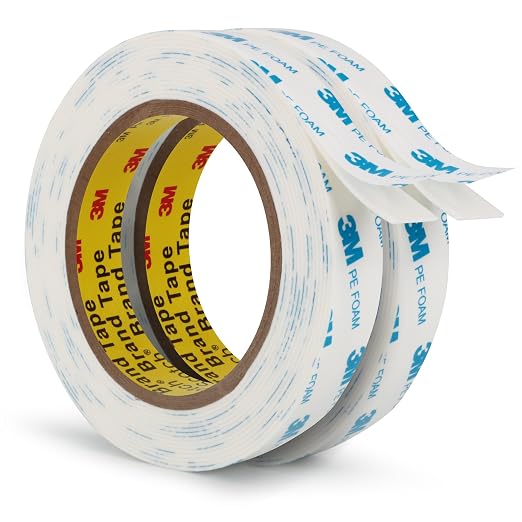 3M Double Sided Tape 0.75"×16.5Ft 2 Pack PE Foam Tape Removable | Adhesive Tape by 3MFullRangeProducts