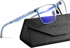 ANYLUV Blue Light Glasses Men, Relieve Eyestrain and Eye Protection, Al-Mg by ANYLUV