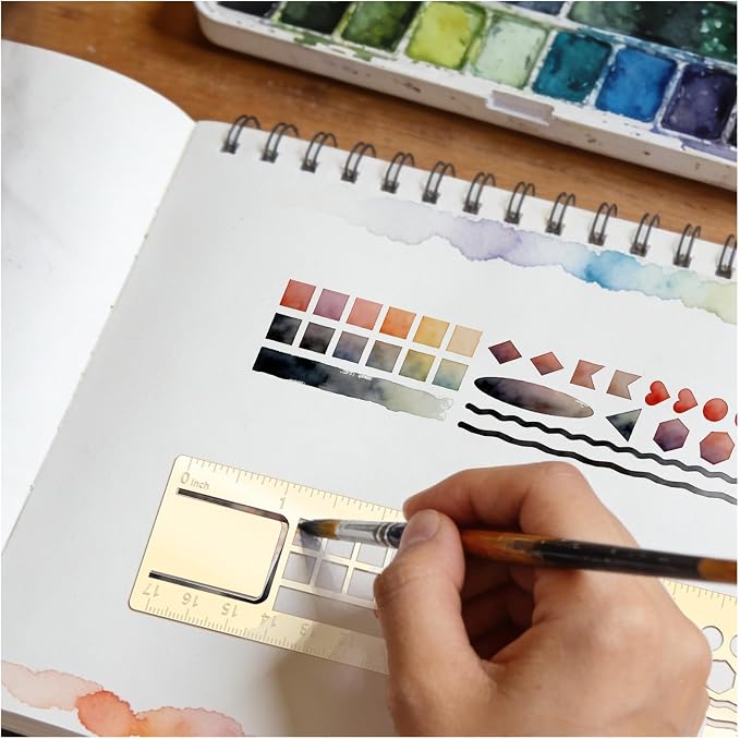 Metal Bookmark Ruler for Journals, Habit Tracker, Drawing Measuring Tools - Image 3