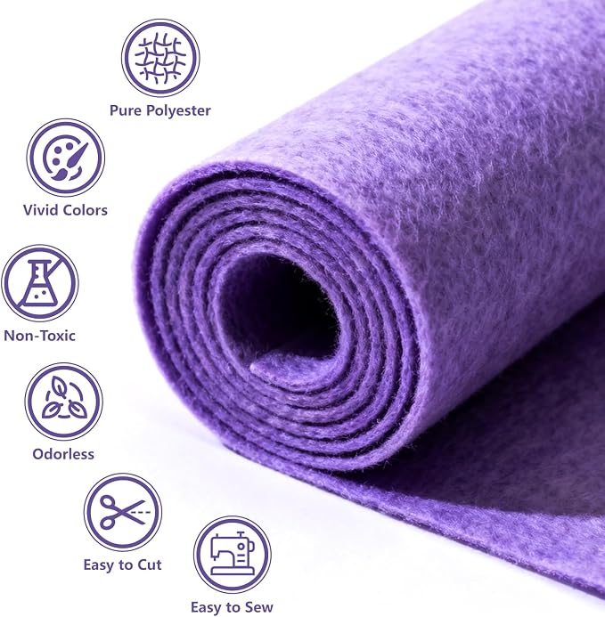Felt Fabric 36'' X 36'' Large Felt Sheets Stiff Craft Felt by The Yard - Image 3