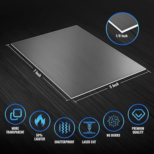 10 Pack 5x7 1/8" Clear Plexiglass Sheets - Image 3
