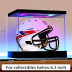 Mini Helmet Display Case with Light, Acrylic Clear 1/2 Football Baseball Helmet - Image 2