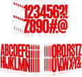 Letter Stickers, Mailbox Numbers, 3 Inch Waterproof Vinyl Alphabet | 3 Inch Red by Llewyn