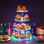 YestBuy 4 Tier Round Cupcake Stand – Premium Cupcake Holder – Acrylic Cupcake - Image 7