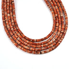 190pcs 4x2mm Orange Natural Sea Sediment Imperial Jasper Heishi Disc Rondelle - Image 2