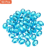 MECCANIXITY 50Pcs Acrylic Oval Gems 13x18 mm Flat Back Artificial Rhinestones - Image 3