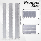 JJUNW 3 Pcs Deckle Edge Ruler Carbon Steel Metal Paper Tearing Ruler Craft Ruler - Image 2