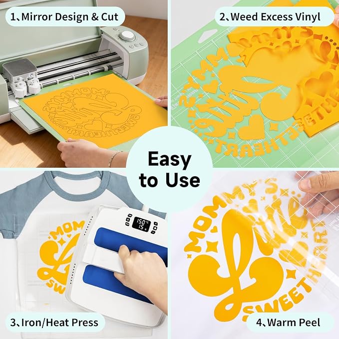 TECKWRAP Heat Transfer Vinyl for T-Shirts, 50+ Washes, REACH Certified & Dryer - Image 8