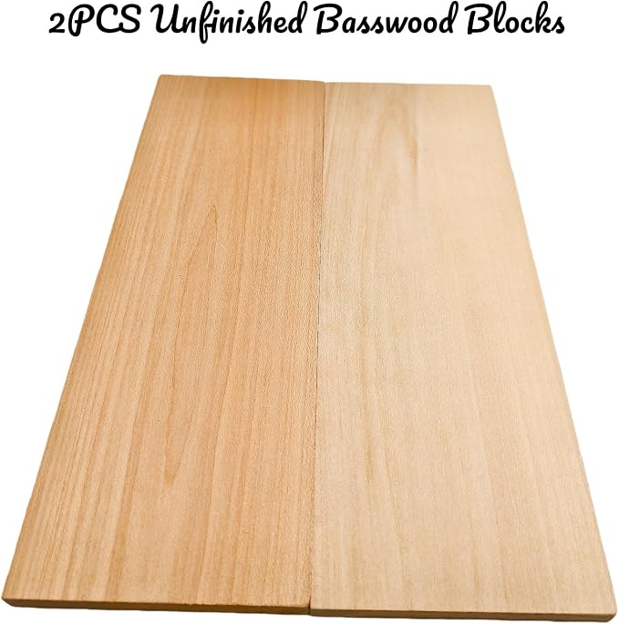 2PCS Unfinished Basswood Blocks - Image 2