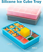 Silicone Ice Cube Trays for Freezer Set of 2- Square Ice Cubes Mold-Easy - Image 4