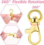 Gold Keychain Rings for Craft, Paxcoo 100pcs Keychain Hardware Kit Includes - Image 5
