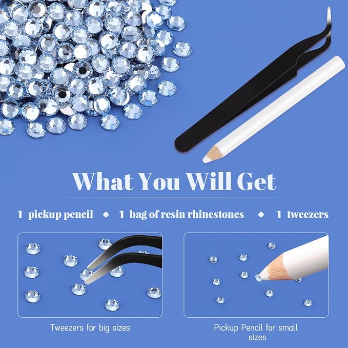 1500PCS 6mm Resin Rhinestones in Bulk, Bedazzling Flatback Crystals Rhinestones - Image 7