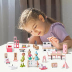 Giant bean 36pcs Wooden Dollhouse Furniture Set - Image 2