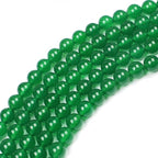 MJDCB 7A Natural Green Agate Beads Round Stone Loose Beads - Image 5