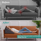 Bedluxe Wedge Pillow for Sleeping, Adjustable 9&12 Inch Foldable Bed Wedge - Image 3