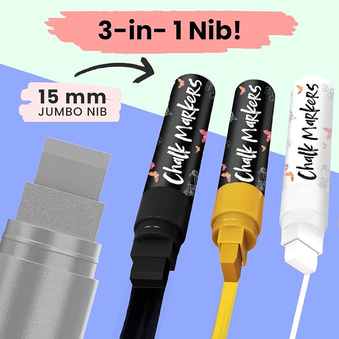 Chalkola 15mm Jumbo Washable Car Window Paint Markers | - Image 2