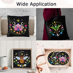 Nuberlic 3 Pack Embroidery Kit for Adults Beginners, Stamped Cross Stitch Moth - Image 7