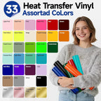 TECKWRAP Heat Transfer Vinyl for T-Shirts 33 Sheets 12"x12" Easy Cut & Weed | - Image 3
