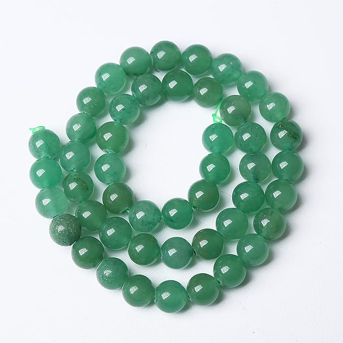 38pcs 10mm Natural Green Aventurine Beads Semi Precious Round Smooth Gemstones - Image 5
