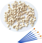 300 pcs Half Wood Balls 10mm Unfinished Half Wooden Balls Split Wood Balls by hesmartly