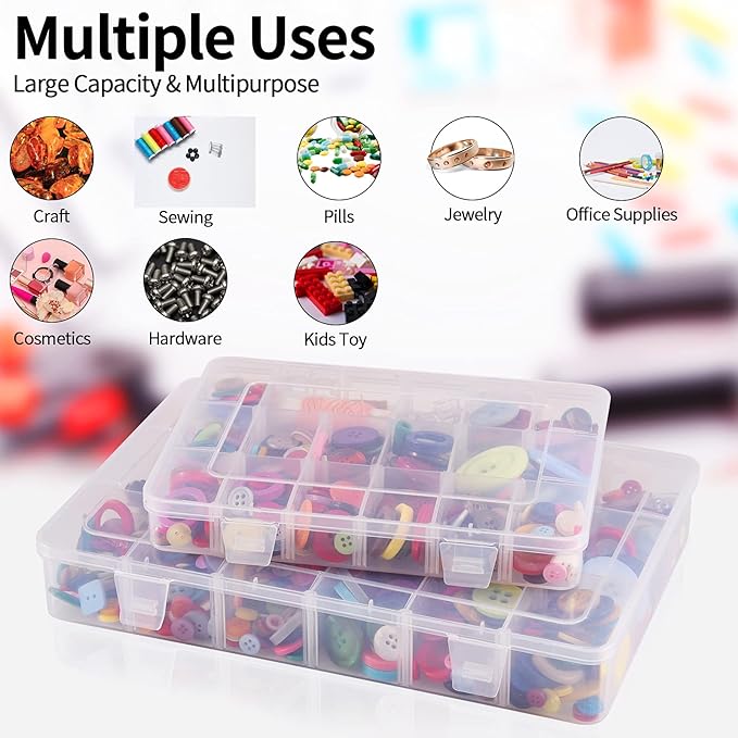 Exptolii 18 Grids Plastic Organizer Box - Image 2