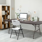 VINGLI 6 Foot Plastic Folding Table Portable Long Table - Image 6