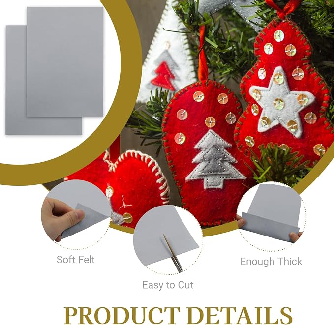 12 Pcs Felt Sheets, 7x11 Inch Stiff Felt - Image 3