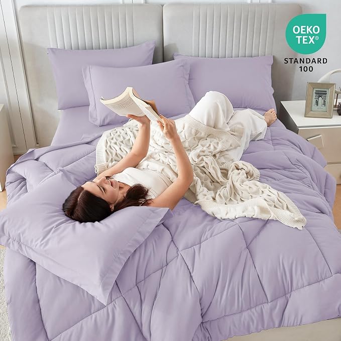 Sasttie Twin XL Comforter Set, 5 Pieces Twin XL Bed in a Bag, Complete Bedding - Image 5