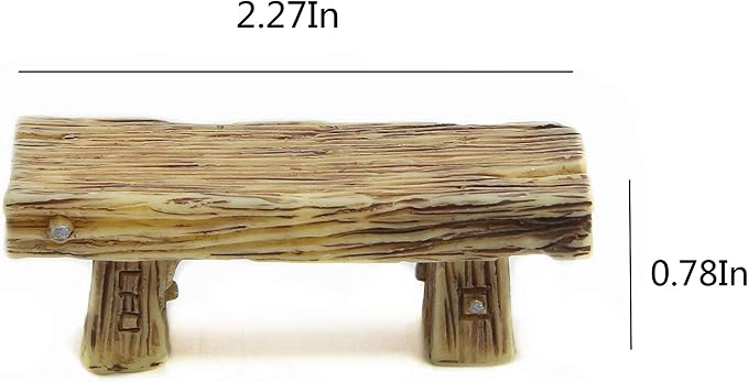 3Pcs Mini Resin Bench Miniature Fairy Garden Bench Dollhouse Accessories Statue - Image 2